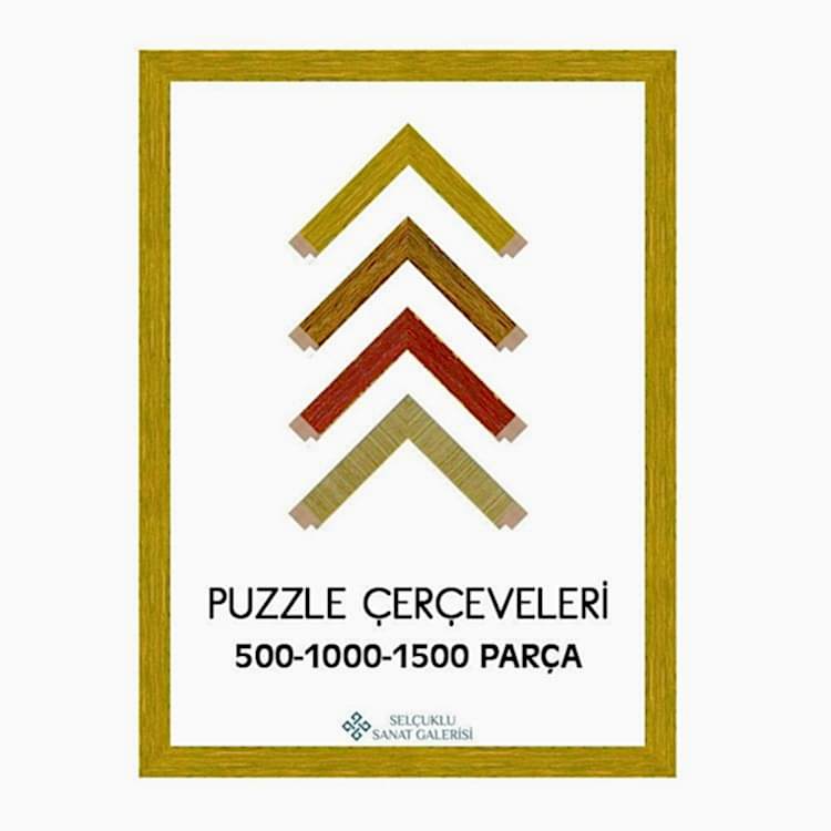 Puzzle Çerçevesi Eskitme 30 mm (Tüm Ölçüler) 50x70 cm Çerçeve 35x50 cm
