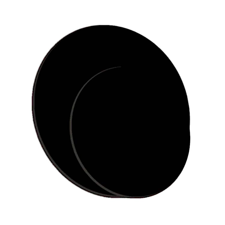 45 Cm Siyah Daire Resim Tuvali