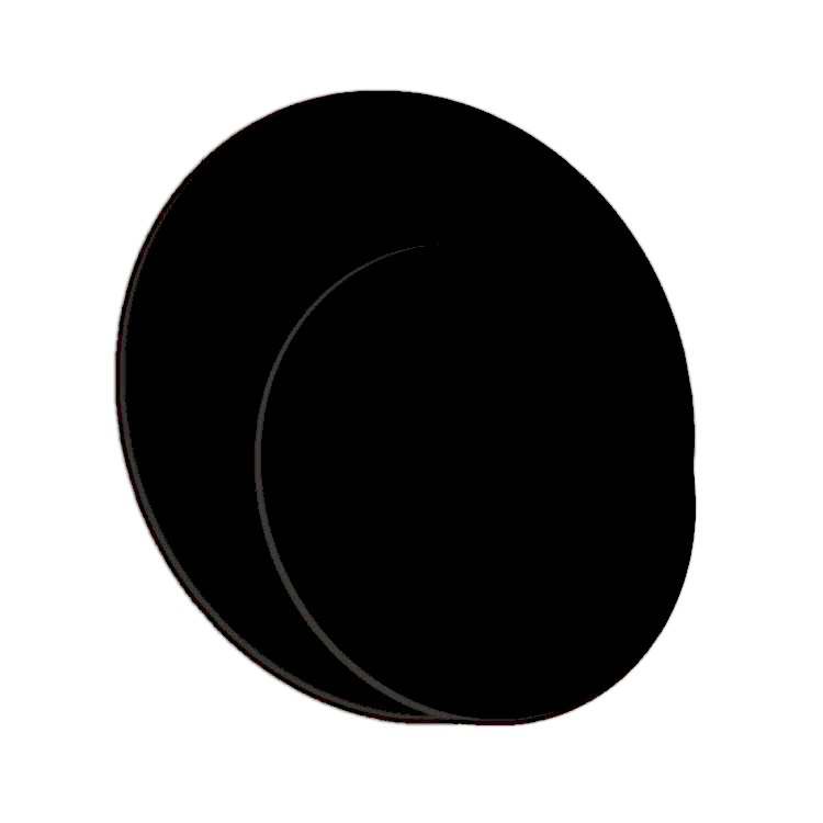 70 Cm Siyah Daire Resim Tuvali