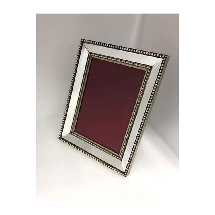 Dekoratif Aynalı Fotoğraf Çerçevesi Ayaklı Gümüş