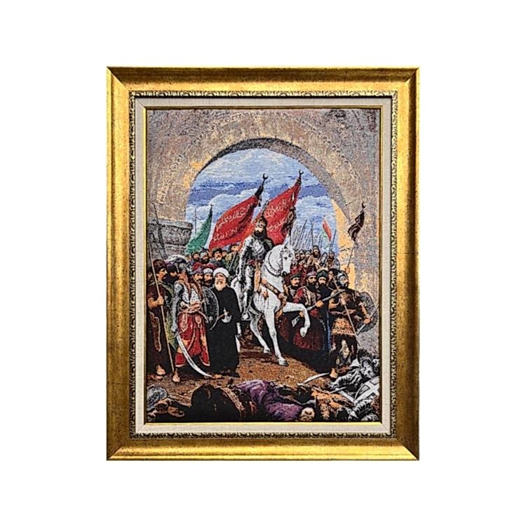 Fatih'in İstanbula Girişi 57x72 cm Goblen Tablo