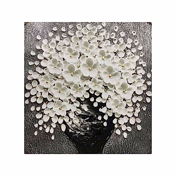 Dekoratif Çiçek Tablo 100x100 cm